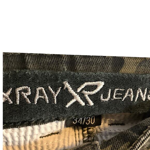 XRAY Jeans Men's Size 34 x 30 Green Camo Skinny Jeans School Cotton Stretch Hunt - Picture 2 of 12